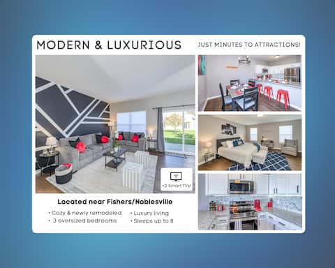Luxury Fishers/Noblesville Music House 3BR/2.5B