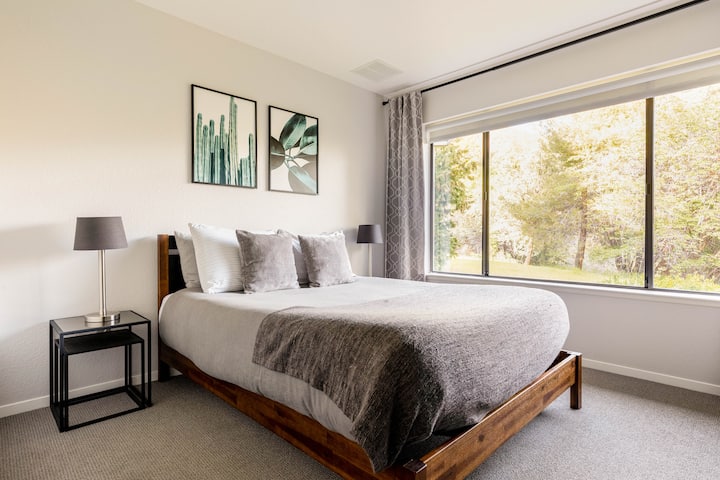 Get a wonderful nights sleep on Casper mattress with views of the mountains at the back of the house 