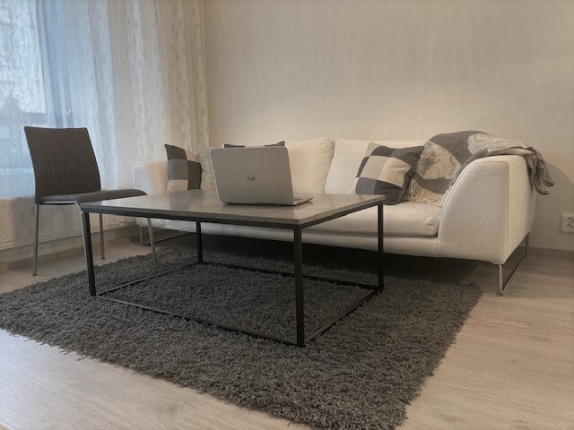 Მისაღებ ოთახში არის Adean Band-ის დივანი