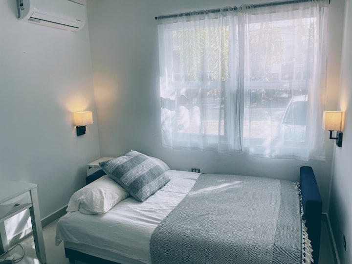 The third bedroom can be set up as a queen bed or kept as a couch to use as an office. 