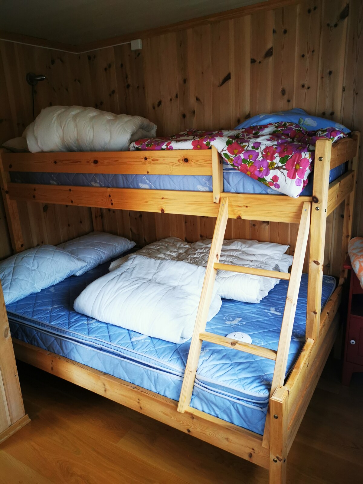 Dodatak u spavaćoj sobi s obiteljskim krevetom.