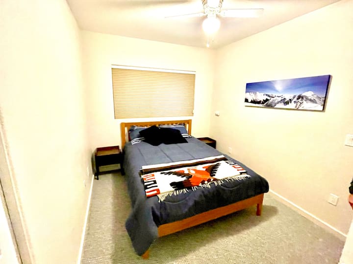 Second bedroom. Queen bed with closet.