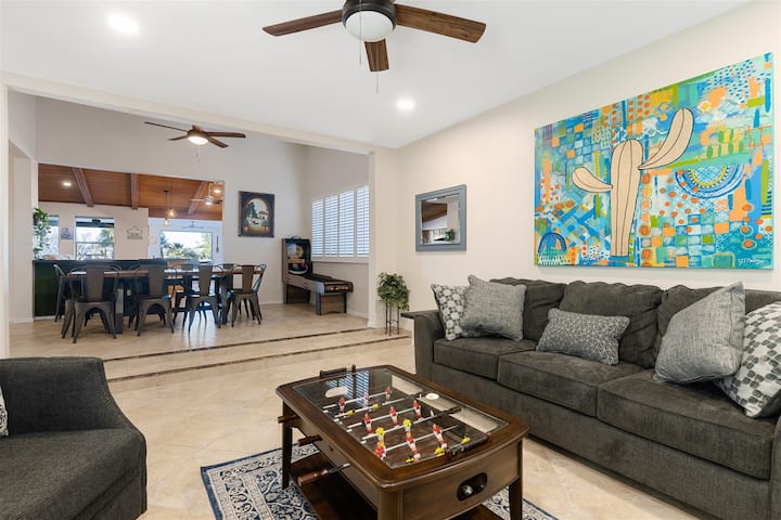 H2O Sanctuary game room with foosball table
