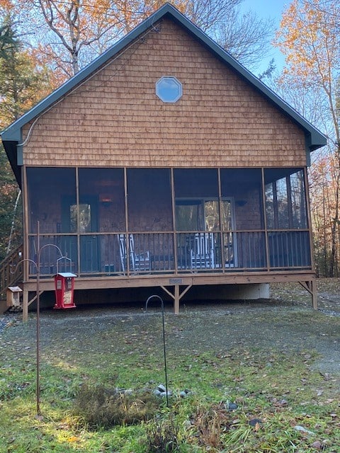 Cottage on Long Pond in Belgrade Lakes, Maine.