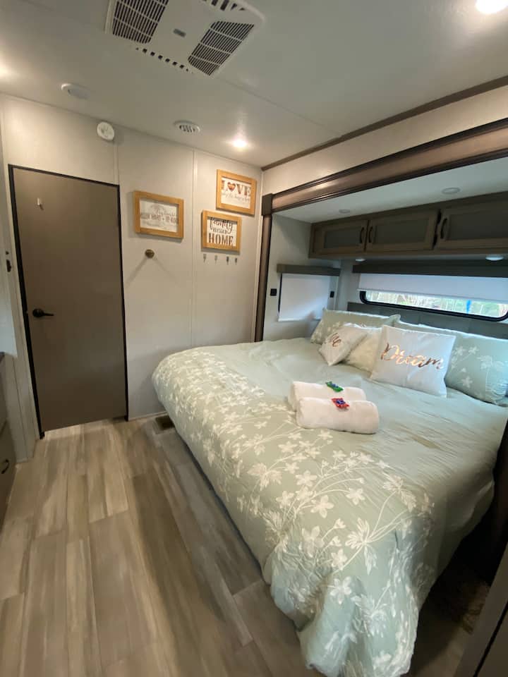 Master suite with a full size bed!