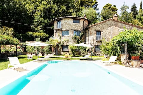 Amelia Farmhouse Stone Farmhouse with Pool