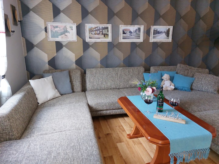 舒适的沙发床让您享受舒适的住宿、拥抱和放松。 
大沙发床可加一张床，可供另外一两个人使用。