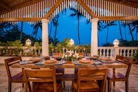 4BHK Villa+BayView+Pvt Pool+Breakfast@Reis Magos