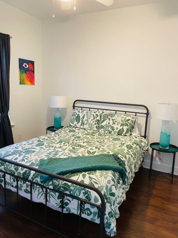 Queen room 2 is located in the front of the house.