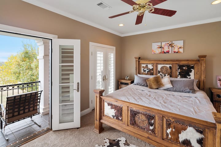 Sit out on the terrace with your morning coffee with views across the estate 