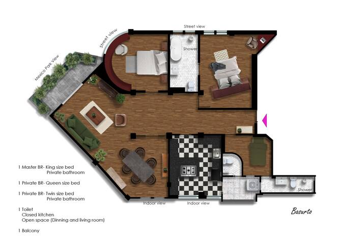 2BR/2BA at Condesa´s Iconic Basurto Building. gallery image 4