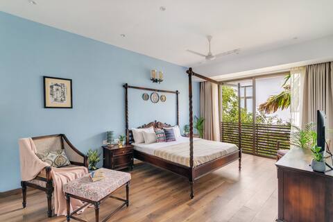 Aesthetic 3bhk Apartment • Rooftop Pool • Candolim