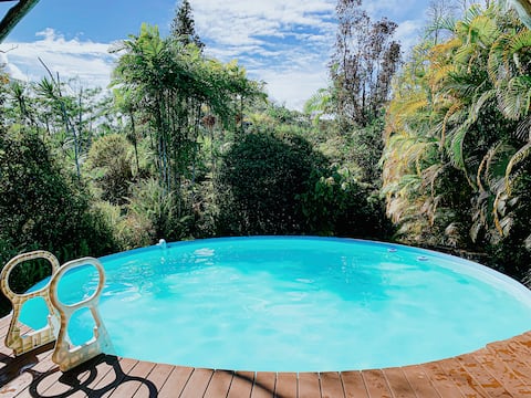 Magical Jungle Cabin with Pool