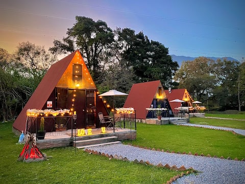 Nordic teepee with pool, views and natural surroundings