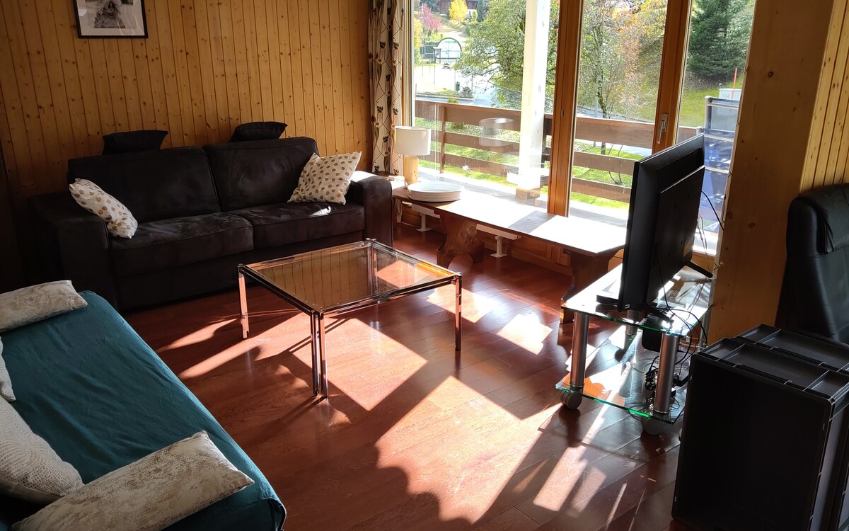 เตียงโซฟา 2 หลังทีวีดีมากมีหลายช่อง
 คุณจะเห็นทางเข้ารถไฟสถานีโรชกริสเป็นรูปครึ่งวงกลม 