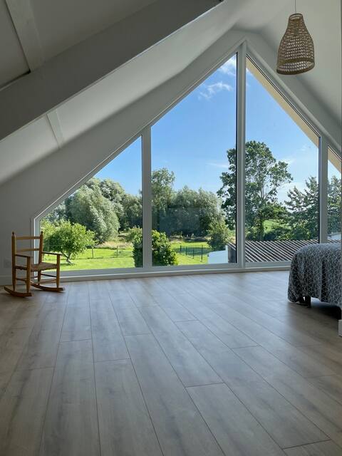 family home in a green setting