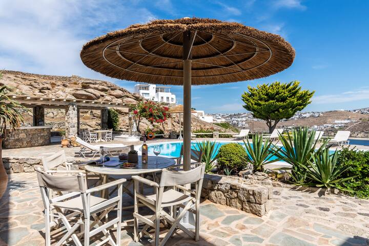 Yalos Mykonos holiday private 2 bed pool apartment