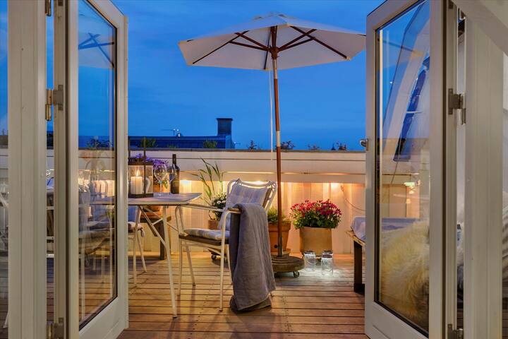 Large apartment with roof-terrace