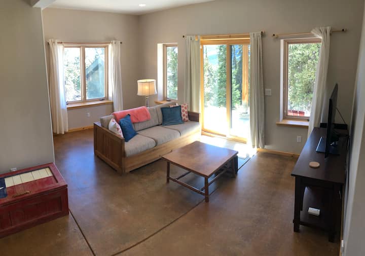 Salle de séjour au niveau inférieur.