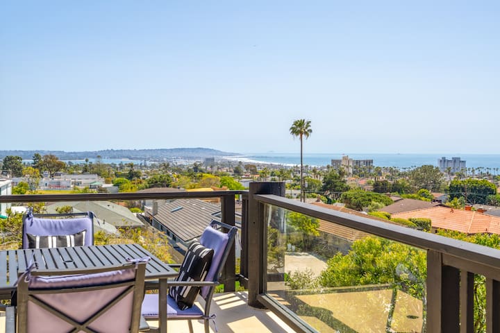 Hillside 3BR Beach Retreat w/ Sweeping Ocean Views