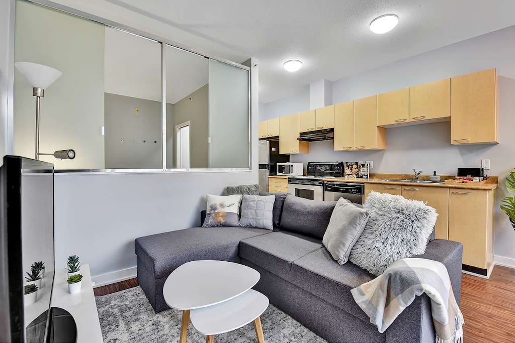 Beautiful 1BR condo + den + 1 parking in Downtown