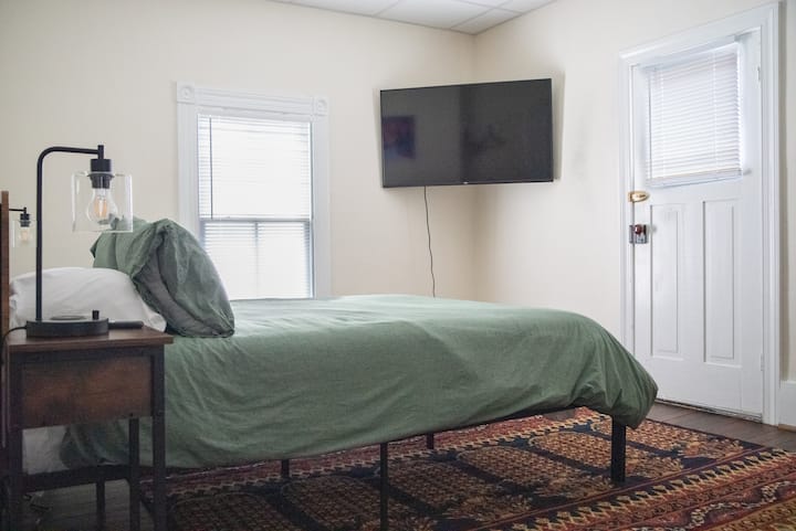 One of the bedrooms.  Queen bed and has a private balcony.