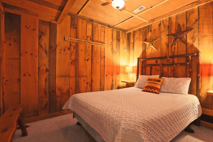 Bedroom 1 located on lower level