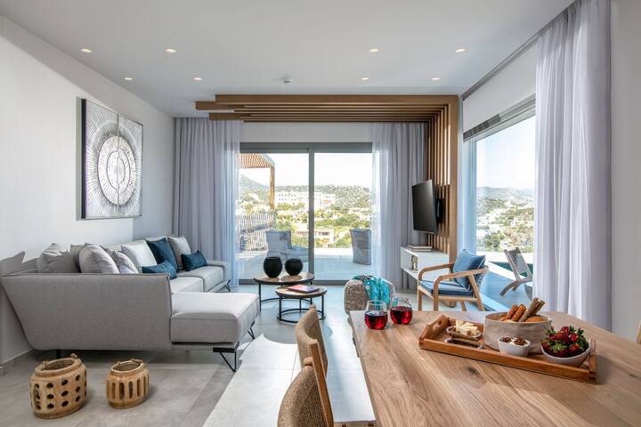 Sea View Blue Senses Villa Anemos heated pool gallery image 2