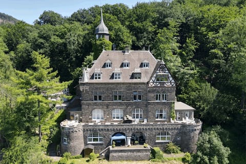 Lenneburg Historic Castle. Apartment with fireplace