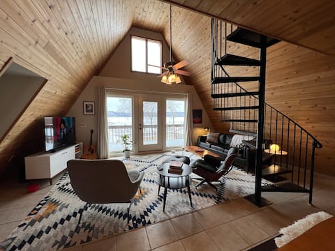 Waterfront A-Frame w/ Perfect View of Lake Pepin!