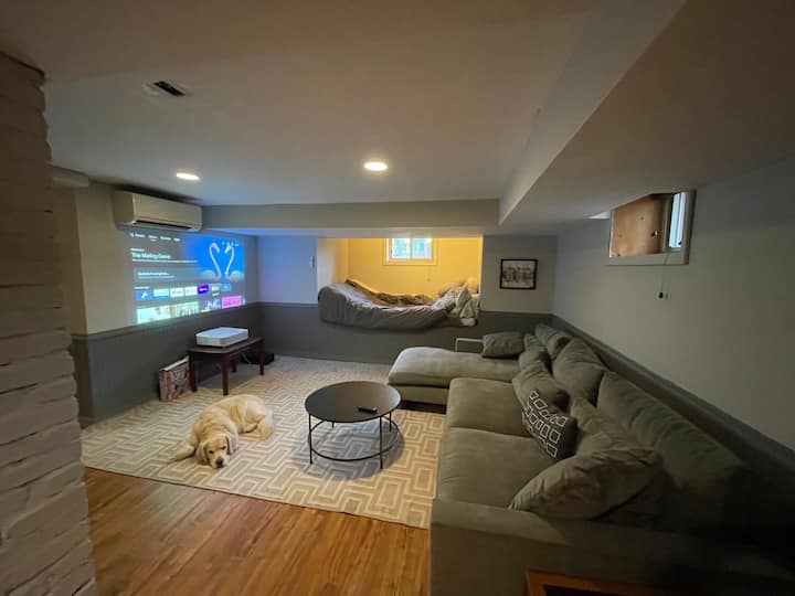 Basement screening room