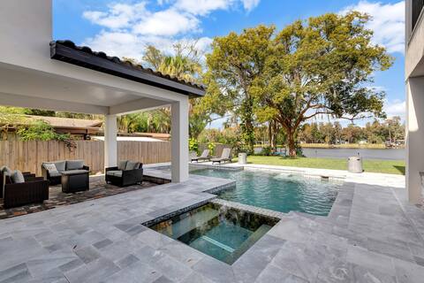 Luxury Waterfront Villa w/ Pool, Jacuzzi