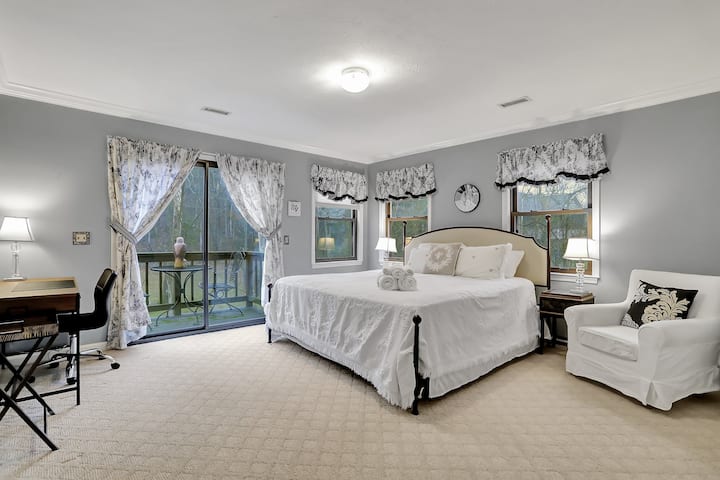 Master bedroom sleeping area.