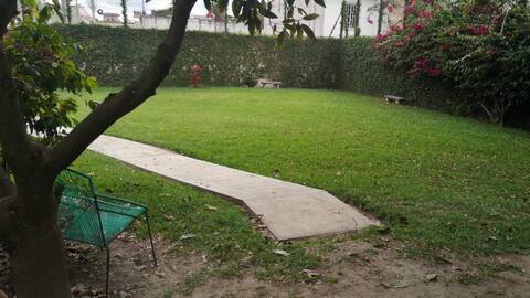 Relaxing, private place, large garden and parking.