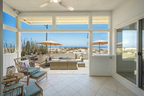 NEW GIANT 6 BEDROOM OCEANFRONT W/ PATIO & FIRE-PIT