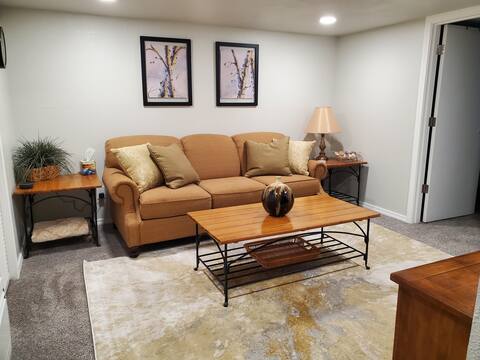 Adorable daylight basement apartment.