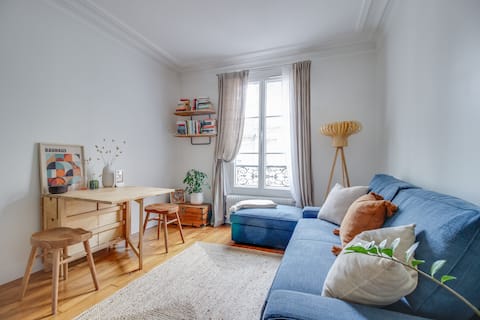 Cosy apt with home office easy access Paris centre
