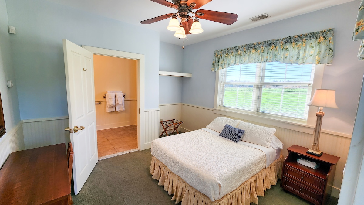 Guest House - Room #2 - Room has a "no step" entrance, small desk and en suite ADA full bathroom.