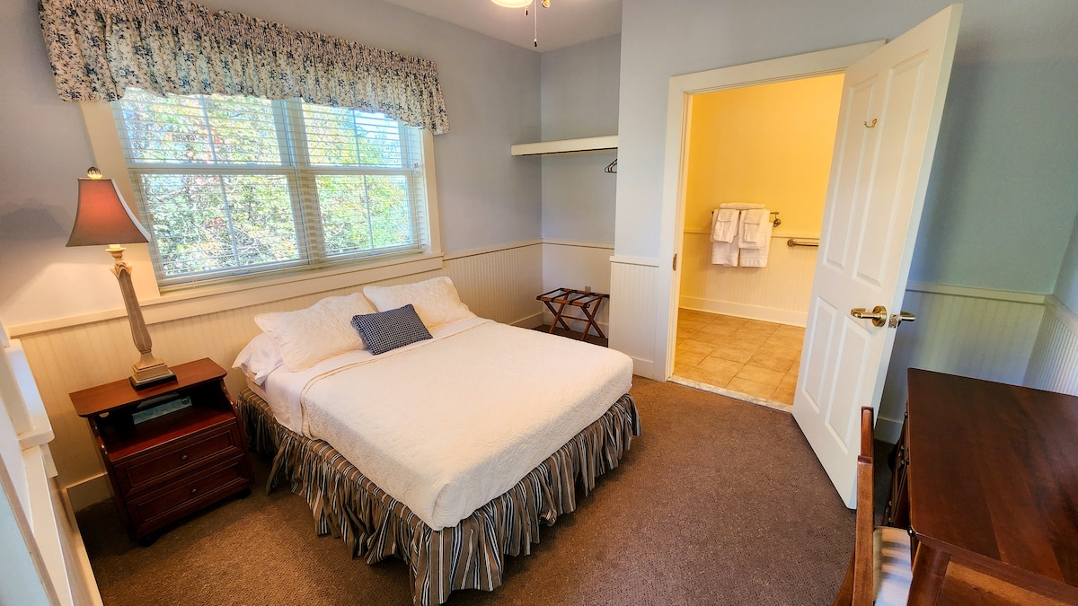 Guest House - Room #1 - Room has a "no step" entrance, small desk and en suite ADA full bathroom.