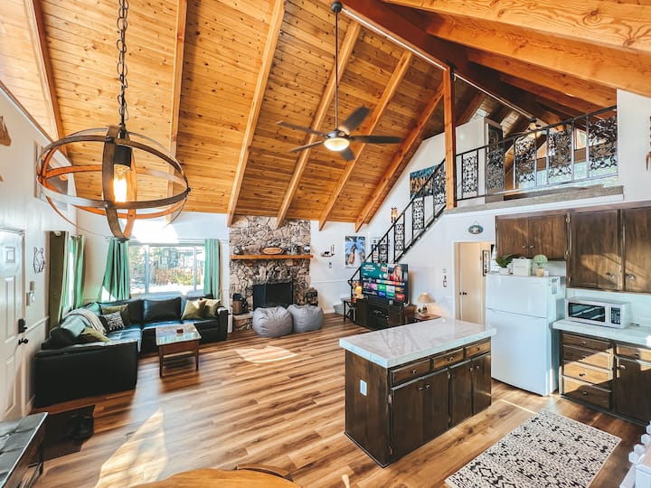 View of Living Room from Dining Room Table