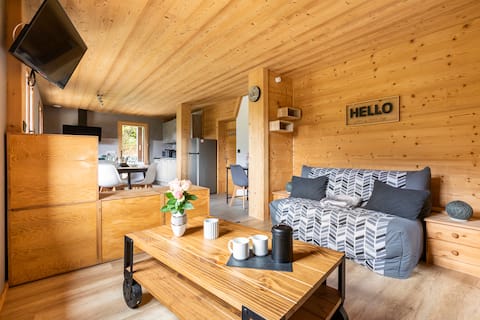 Successful Airbnb property: small apartment with a hot tub in Thônes