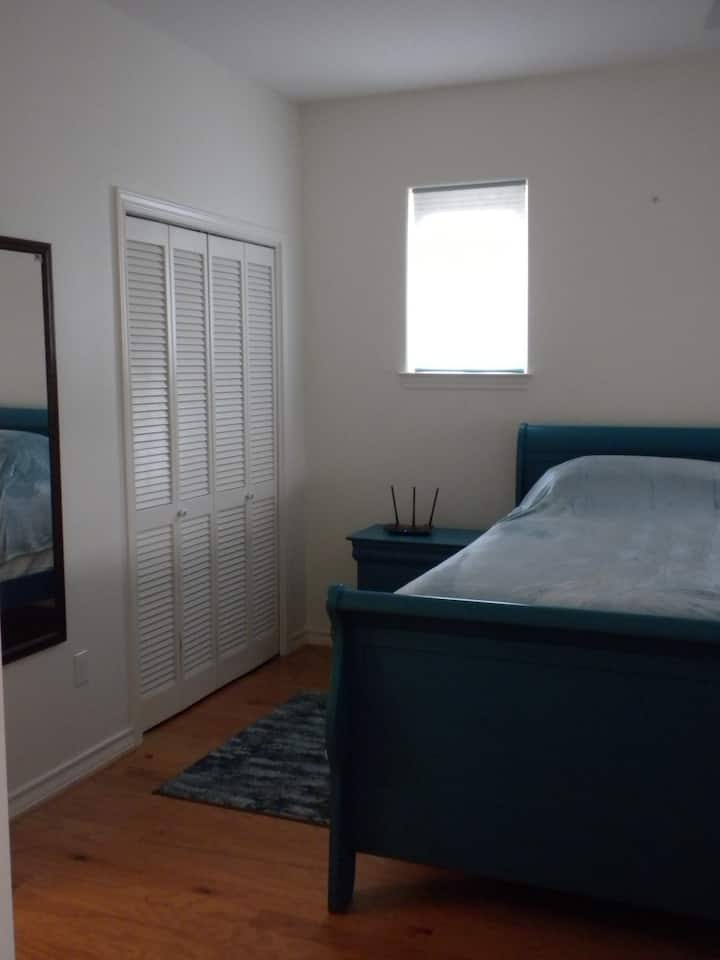 Huge closet in bedroom.