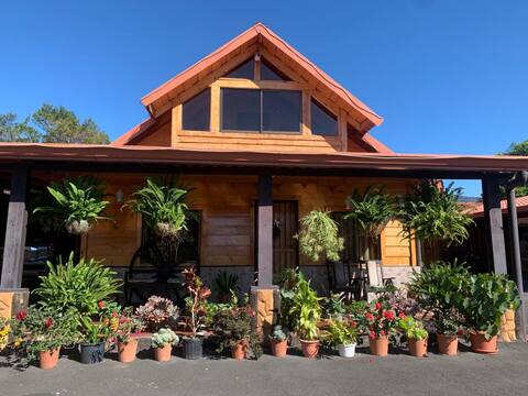 Cabin with soccer field and game room
