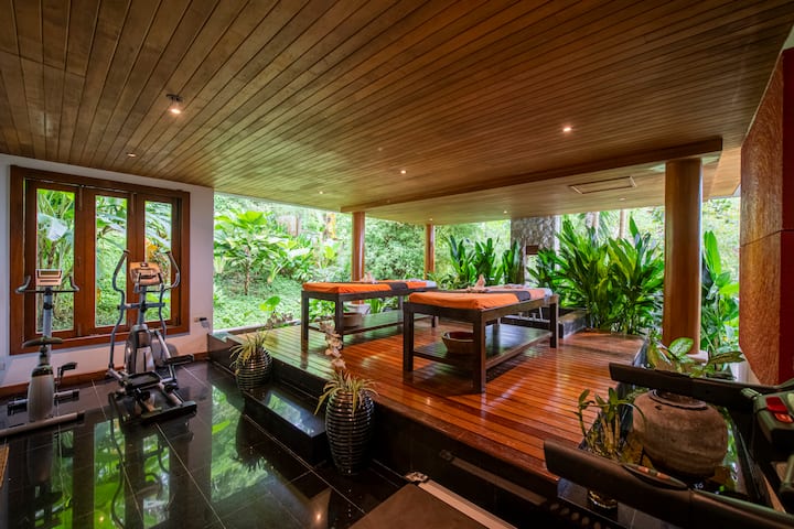 Spa with massage tables