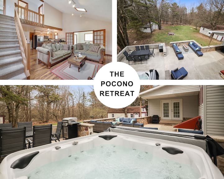 Pocono Retreat*HotTub*Pool Table*Charming Patio Houses for Rent in