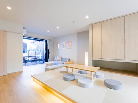 Equipped with an artificial hot spring! Spacious with a terrace for 6 people/Rakuten STAY Nikko Hode