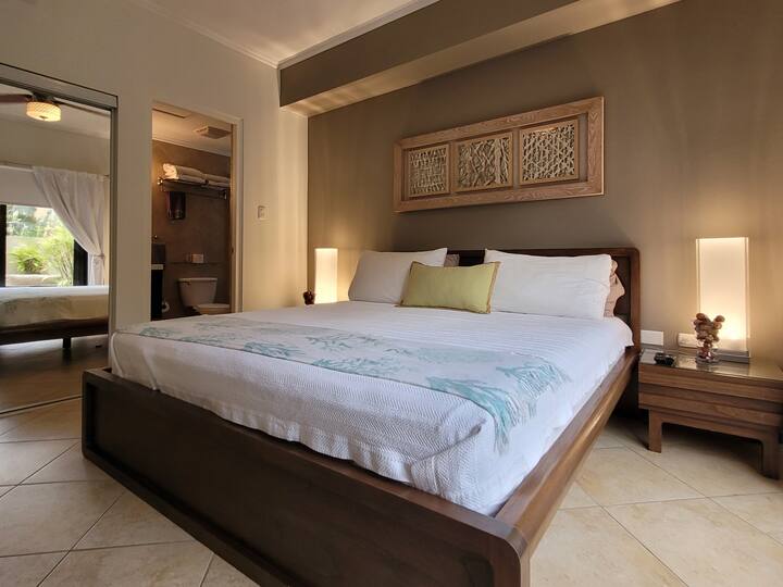 Master bedroom with king bed and full ensuite