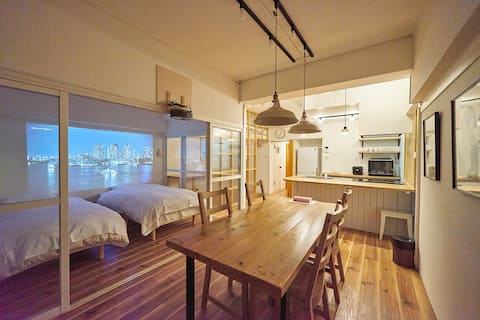 ★42CAFE★ Sendai★ Bed Area 58.6★ ㎡ Entirely private★ Sendai Central Police Station in front of the★ s