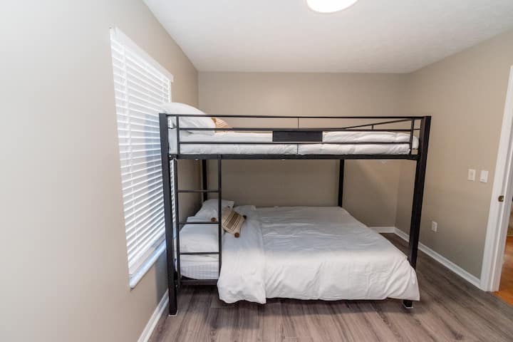 Large Queen sized Bunk bed in kids room