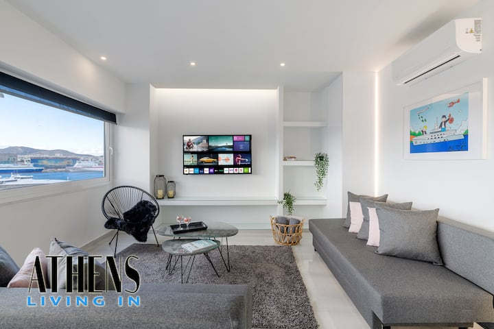 Endless Blue Breathtaking View Apt 2+4ppl - Пирей